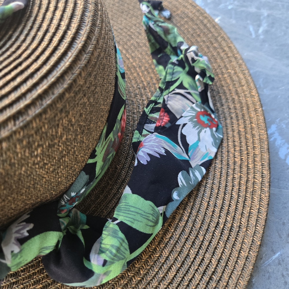 San Diego Hat Company Floral Band Brown Sun Hat - Picture 10 of 12